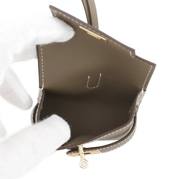 HERMES Kelly Festival Swift Leather Etoupe - Picture 6 of 9